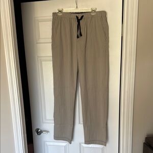 Theory Tan Casual Pants with Elastic Waistband